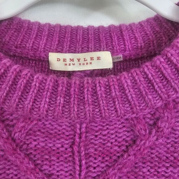Demylee New York Wool Blend Bobble Sweater in Purple - Picture 2 of 8